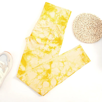 2024 New Tie Dye Gym Leggings Women Fitness Push Up Casual Sport Leggings Of Women  Running Outdoors