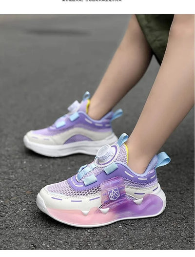 Children's school sports shoes breathable mat mesh casual anti slip easy to wear, suitable for boys and girls aged 5-10 years ol