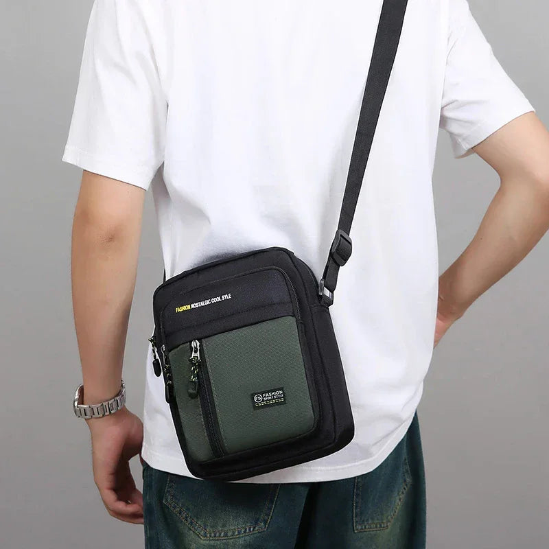 Men Crossbody Bag Single Shoulder Bags Big Capacity Storage Bag Fashion Multi-Pockets Business Crossbody Bags