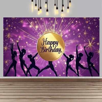 Gymnastics Theme Birthday Decor Backdrop Gymnastics Movement Flip Jump Play Falling Party Supplies Photography Backdrop