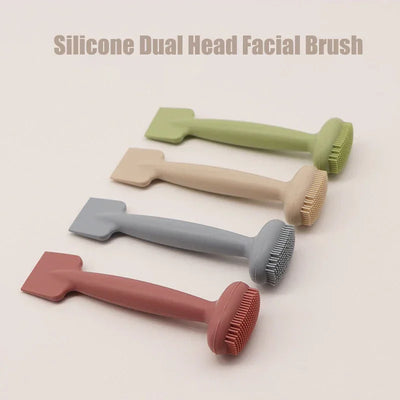 Makeup Tool Silicone Facial Cleansing Brush Double-Sided Scrubber Face Cleaner Pore Cleaner Exfoliator Skin Care Accessories