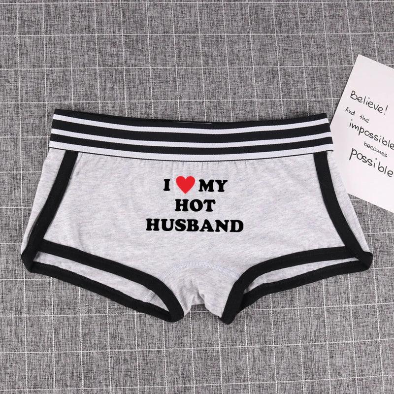 Sexy Couples Lovers Cotton Underwear I LOVE MY GIRL Men Boxer Shorts Homme Lingerie Women's Panties Cotton Underwears Boxers