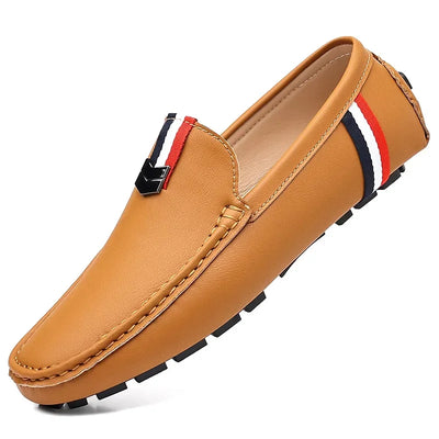 MAEDEF Men's Loafers High Quality Anti-slip Casual Shoes Men's Leather Loafer Outdoor Breathable Lightweight Soft Driving Shoes