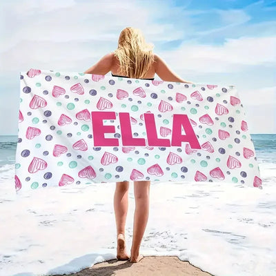 Bohemian Custom Name Beach Towel Floral Microfiber Towels Absorbent Quick-Drying Soft Yoga Swimming Towels Gift For Birthday