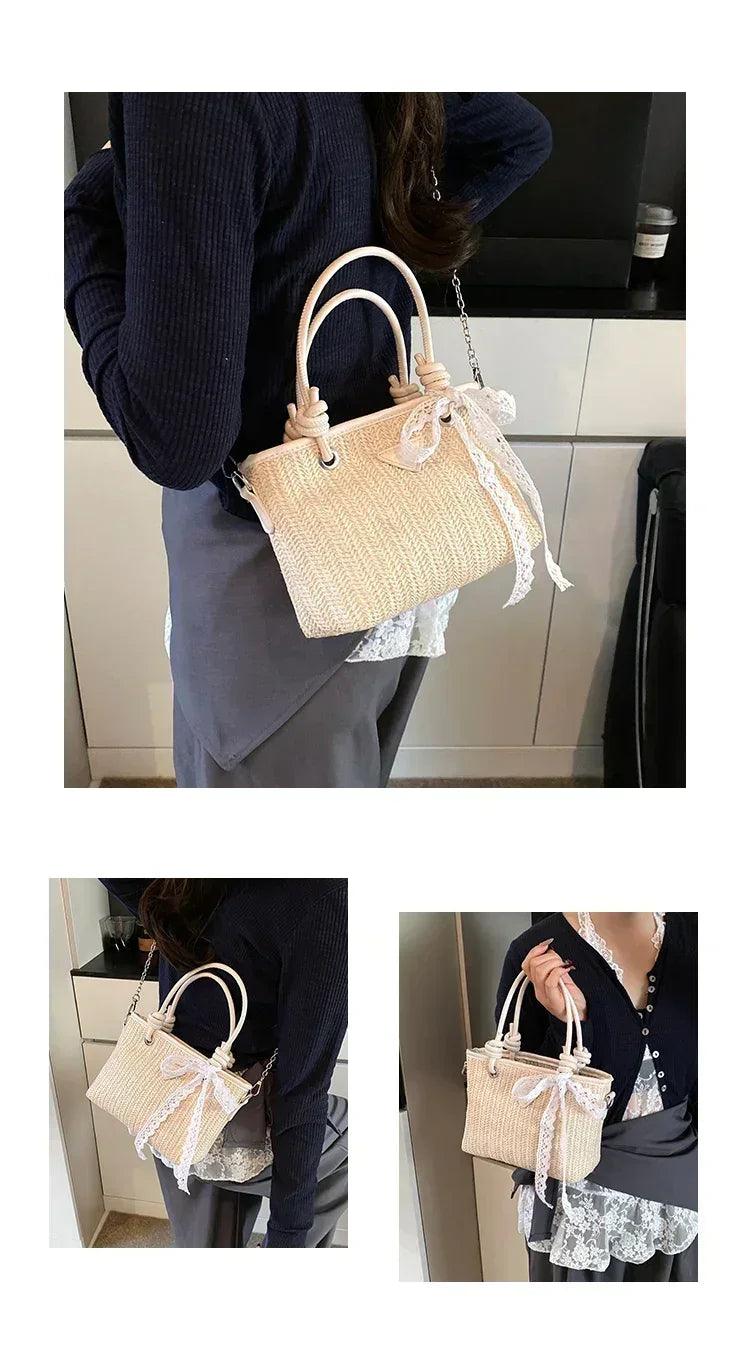 High-quality designer tote bag for women - spacious leather handbags with reinforced handles & fashionable metal logo