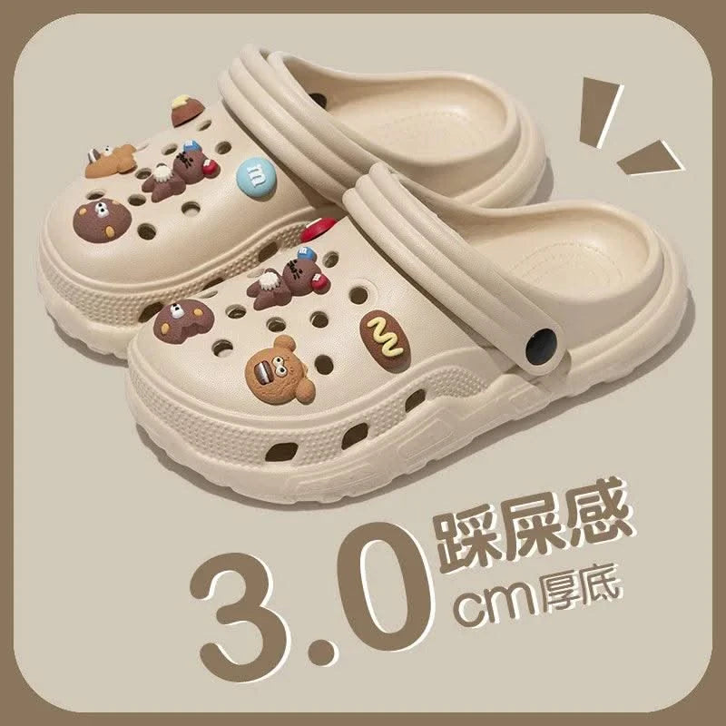 Children's Clogs For 6-18 Year Kids Sandals Cool Mules Outer Wear Summer Casual Hole Shoes For Boys And Girls Slippers