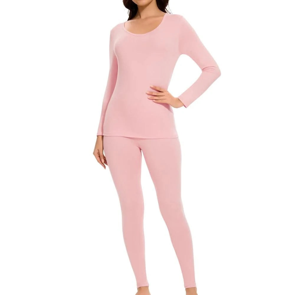Thermal Underwear Women Autumn Winter Under Layer Clothes New Warm Pajamas Sets for Female 2 Pieces Long John Top Legging