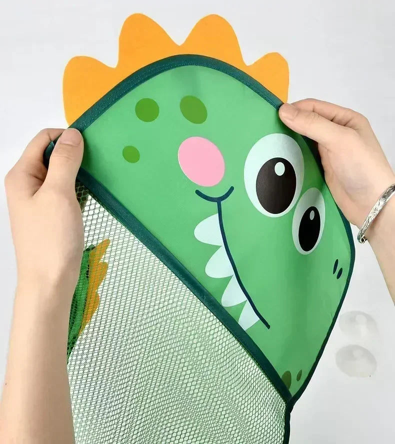 Baby bathroom storage mesh bag children games network bath baskets organization water toys cartoon animal shapes net