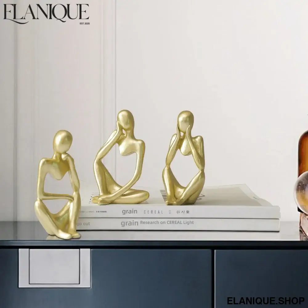 Modern Minimalist Resin Sculpture, Relaxed Character Statue Personalized Custom Name Home Desk Decor