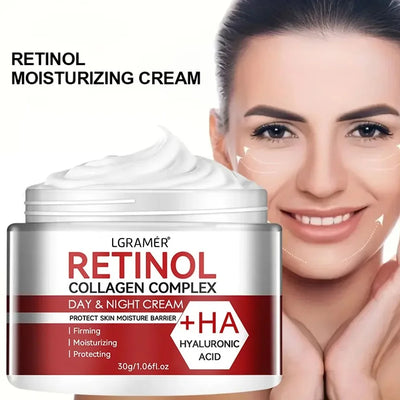 Retinol Collagen Youth Cream Deep Moisturizing Skin Repair Wrinkles Smoothing Firming Enhancement Cream for Dry Aging Skin
