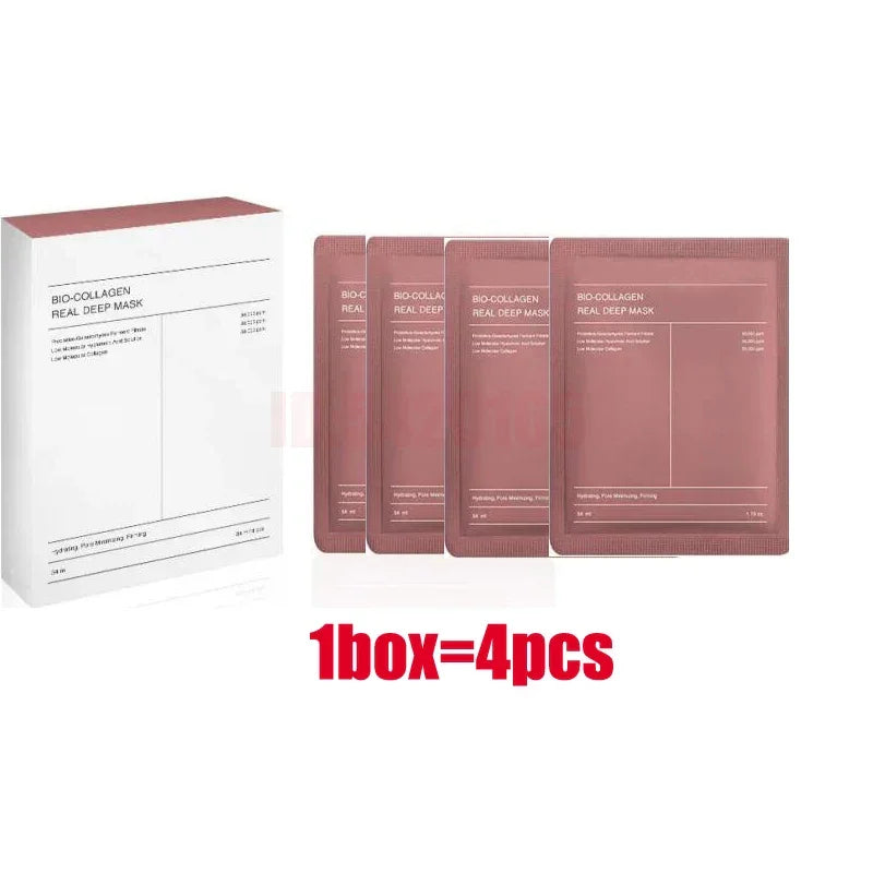 Deep Collagen Overnight Mask The Real Collagen Facial Sheet Masks Low Molecular Weight Collagen Elasticity Firming Moisturizing