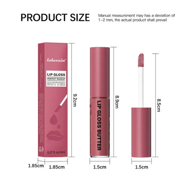 8ml Butter Non-stick Cup Gloss Lip Gloss Moisturizing Mirror Lip Gloss Lasting Color Lip glaze Dye Lip Liquid Makeup For Women