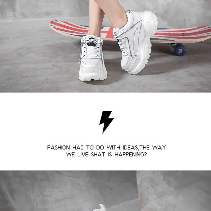 2025 designer women platform casual buffalo sneakers low-top light 6cm sole breathable shoes outdoor white tennis