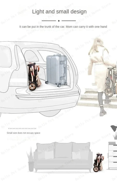 3-in-1 Twin Baby Stroller with Car Seat,portable Foldable Baby Stroller High View Newborn Baby Stroller Can Sit and Lie