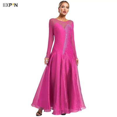 Waltz Ballroom Competition Dress Women Evening Gowns Concert Outifts Modern Tango Standard Dance Performance Stage Costume