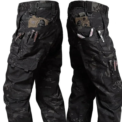 New Men Tactical Trousers Cargo Multi-Pocket Pants Outdoor Construction Work Wear Fishing Hiking Trekking Casual Pants Durable