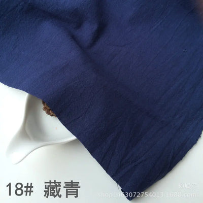 Cotton Linen Fabric Skin Texture Crepe By The Meter for Clothing Curtain Dress Shirt DIY Sewing Plain Textile Cloth Gray Soft