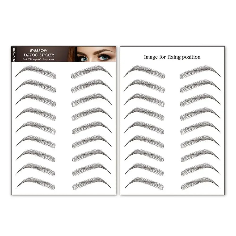 Temporary Tattoos Women Men Water Transfers Decals Simulation Eye Brow Eyebrow Stickers 6D Eyebrow Tattoos Stickers