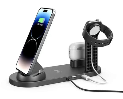 Universal Wireless Charging Station for iPhone 16, 15, 14, 13, 12, 11 Pro Max/Pro/Mini/Plus & for AirPods Pro 2 - Quick Charge