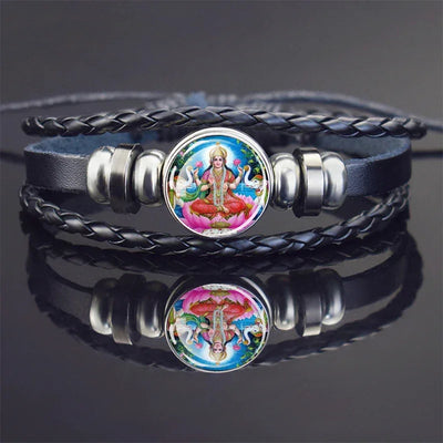Hinduism God Bracelets Ganesha Vishnu Shiva Amulet Bracelet for Men Women Goddess of Kashmi Wealth Bangle India Buddhism Jewelry