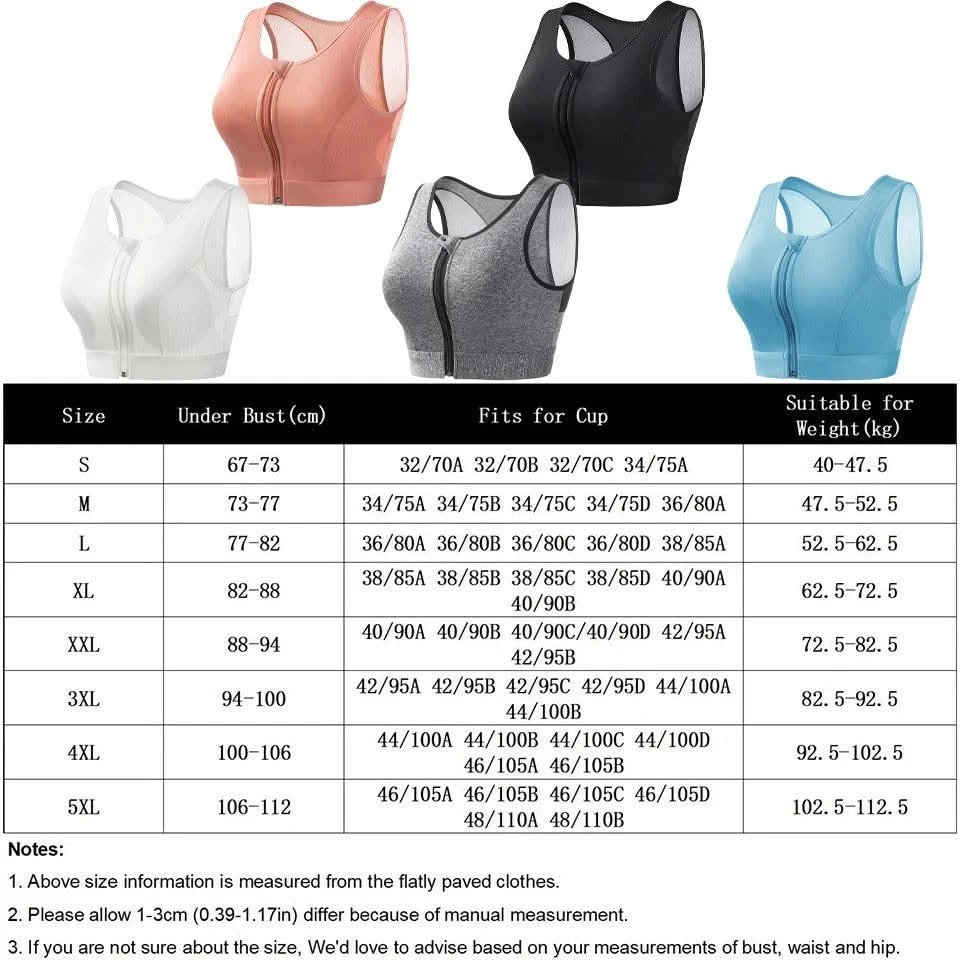 Plus Size Bra for Women High-Strength Shock-Absorbing
