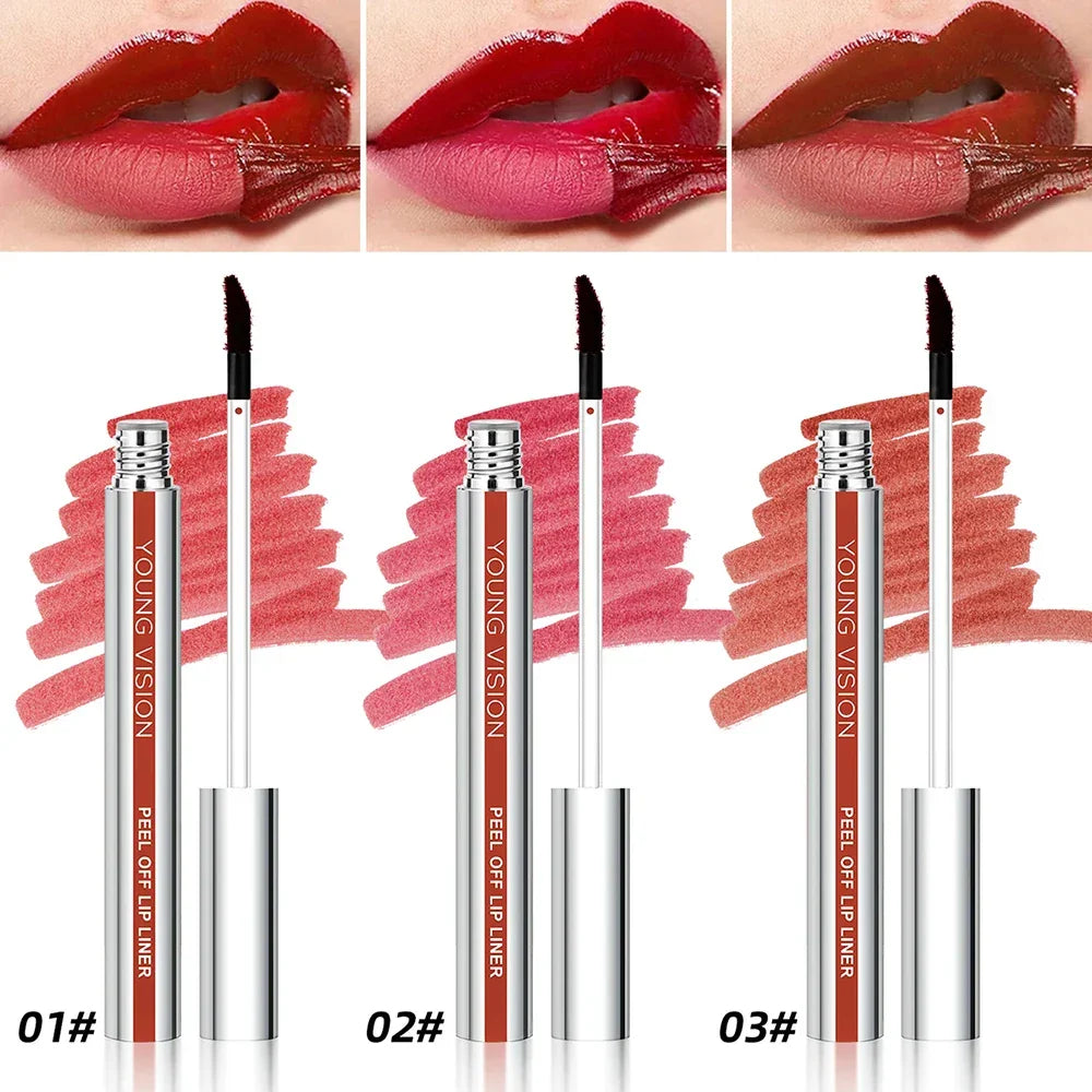 3PCS/SET Peel-Off Lip Color Long-Lasting – Moisturizing Tint That Leaves a Beautiful Stain, No Need for Touch-Ups, Apply Evenly