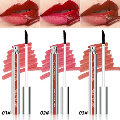 3PCS/SET Peel-Off Lip Color Long-Lasting – Moisturizing Tint That Leaves a Beautiful Stain, No Need for Touch-Ups, Apply Evenly