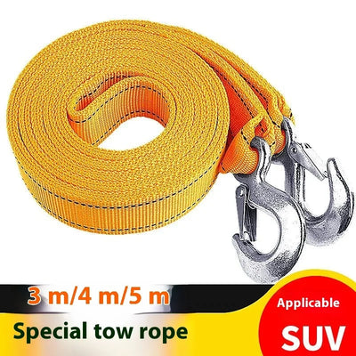 Car Trailer Rope Rescue Rope Eagle Hook Nylon Traction Rope Strong Thickened Durable 3m 4m 5m Double Trailer With Suv Motorcycle