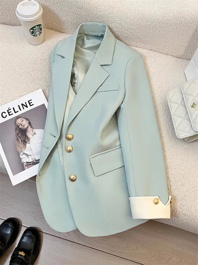 autumn long sleeve blazers outwears women 2025 fashion casual office lady jackets coats elegant