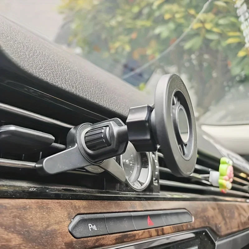 Magsafe Car Phone Holder, Strong Magnetism High-Quality Support for One-Handed Use Metal Hook Magnetic Car Phone Mount