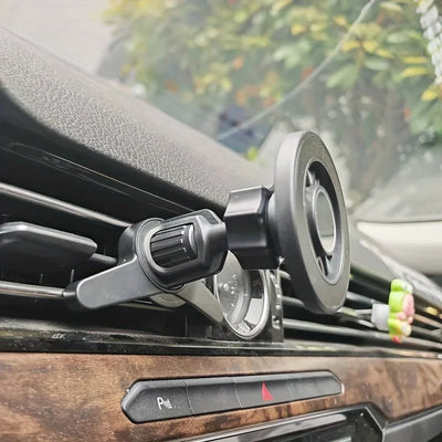 Magsafe Car Phone Holder, Strong Magnetism High-Quality Support for One-Handed Use Metal Hook Magnetic Car Phone Mount