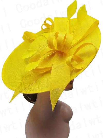 Royal Ascot Big Fascinators Hat Women Party Tea Fancy Millinery Cap Elegant Ladies Wedding Event Headpiece Headband Party Hats