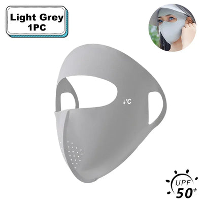 Women Full Face UV Protection Mask 3D Ice Silk Sunscreen Breathable Lightweight Summer Outdoor Sports Comfort Fit mask for men