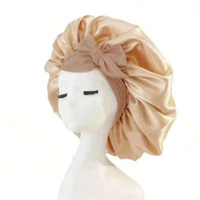 Satin Bonnet Silk Bonnet Adjustable Bonne For Sleeping Hair Caps With Tie Band Bonnets For Women Men Hair Styling Accessories