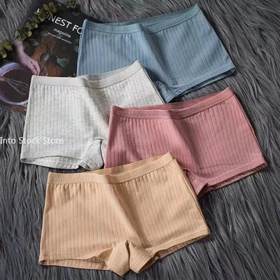 Women Boxers Underwear Cotton Ladies Safety Pants Female Seamless Underpants Solid Cozy Boyshorts sexy lingerie