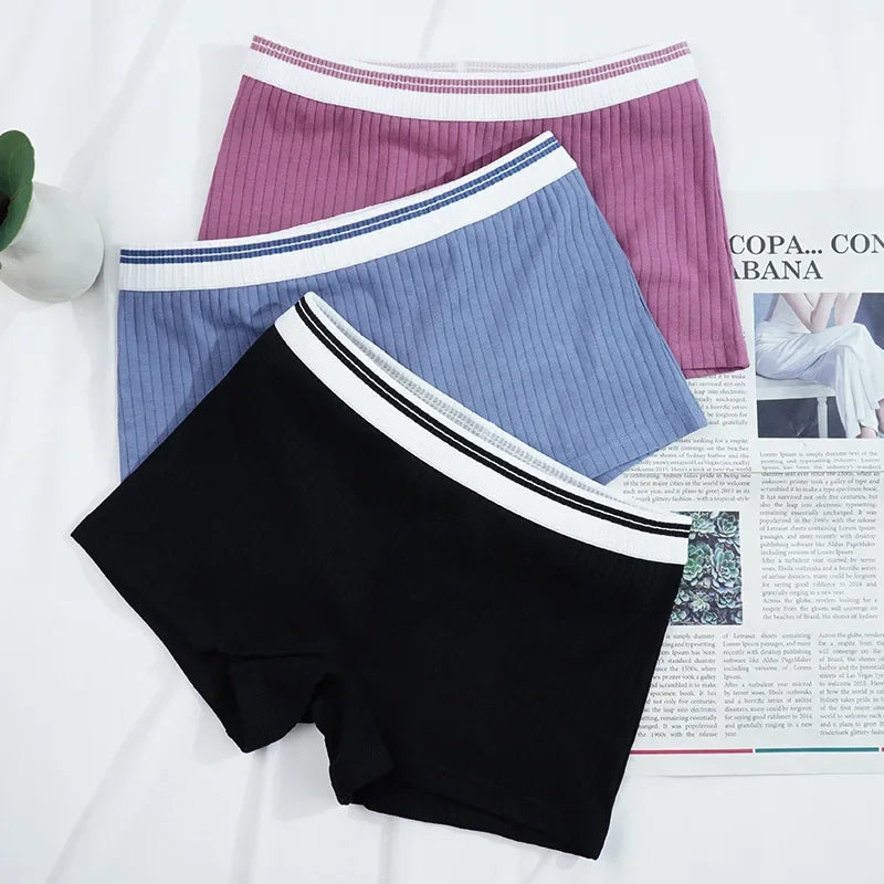 Women Boxers Underwear Cotton Ladies Safety Short Pants Female Seamless Underpants Solid Cozy Breathable Boyshorts Sexy Panties