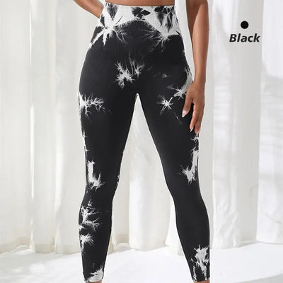 Tie Dye Seamless Leggings for Women High Waist Yoga