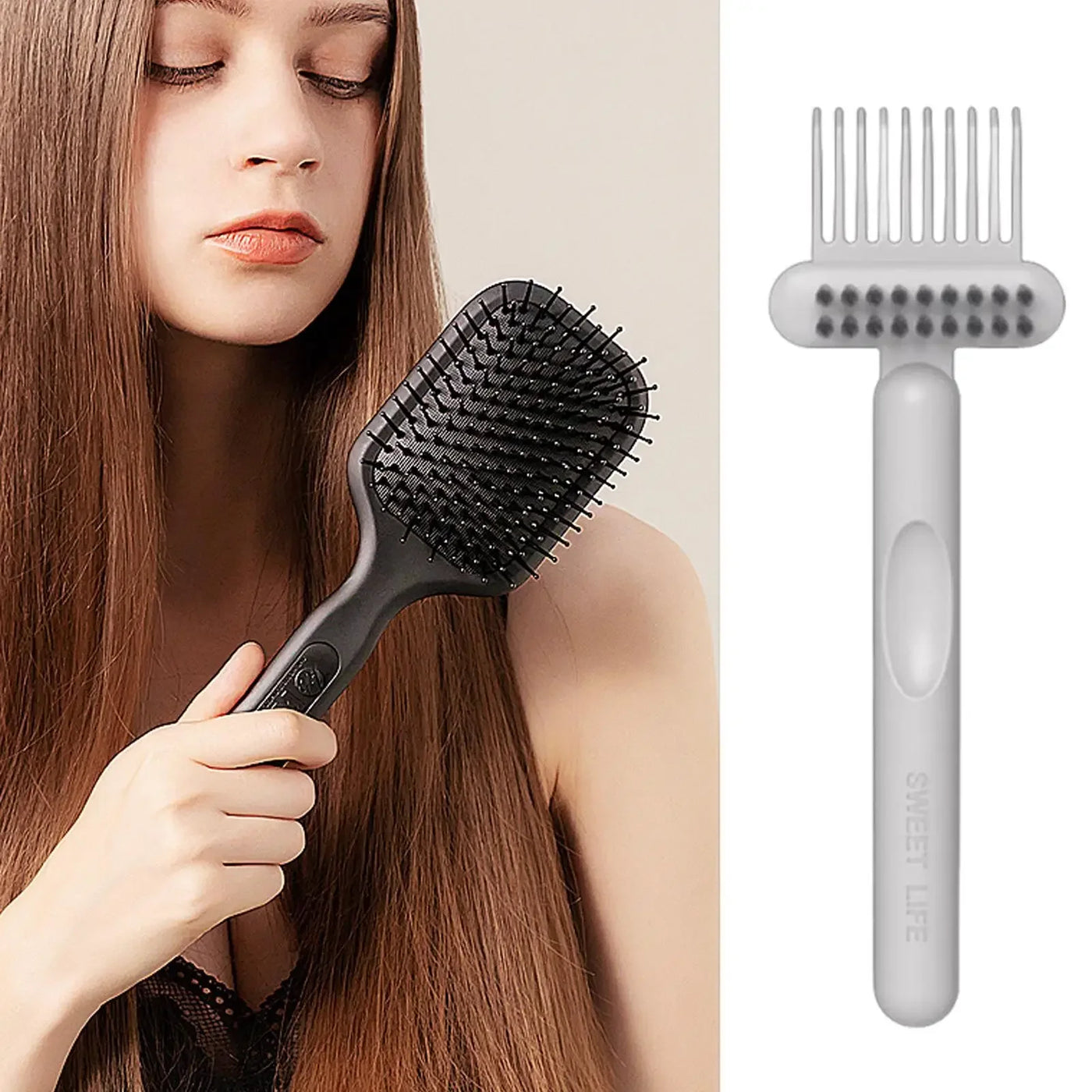 Hair Brush Cleaner Tool Hairbrush Cleaning Tools Comb Cleaner Rake 2-in-1 Dirt Remover Cleaning Supplies Rake For Keyboard Shop