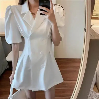 Dresses for Chic and Elegant Ladies Vintage Trend Women's Summer Suit Dress 2024 Black New Hit Sexy Casual Korean Party Fashion
