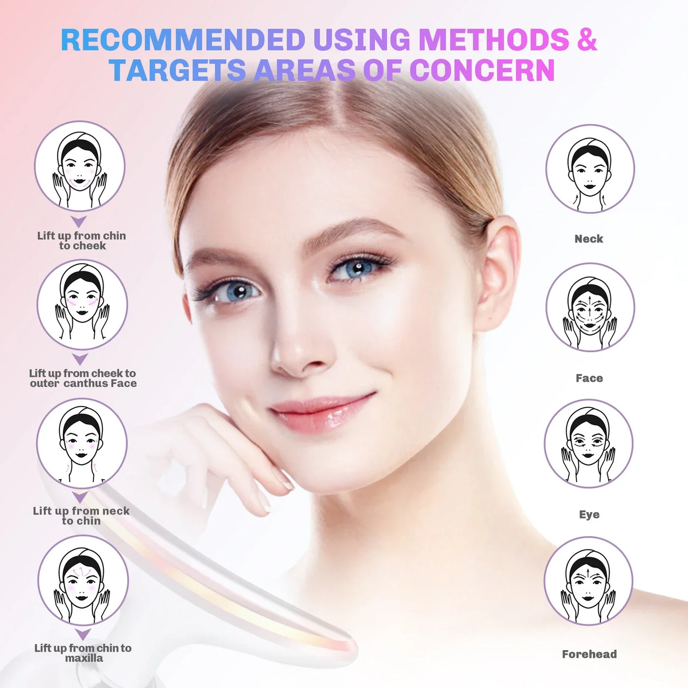 Neck Face Beauty Device Facial Lifting Machine EMS Face Massager Reduce Double Chin Anti Wrinkle Skin Tightening Skin Care Tools