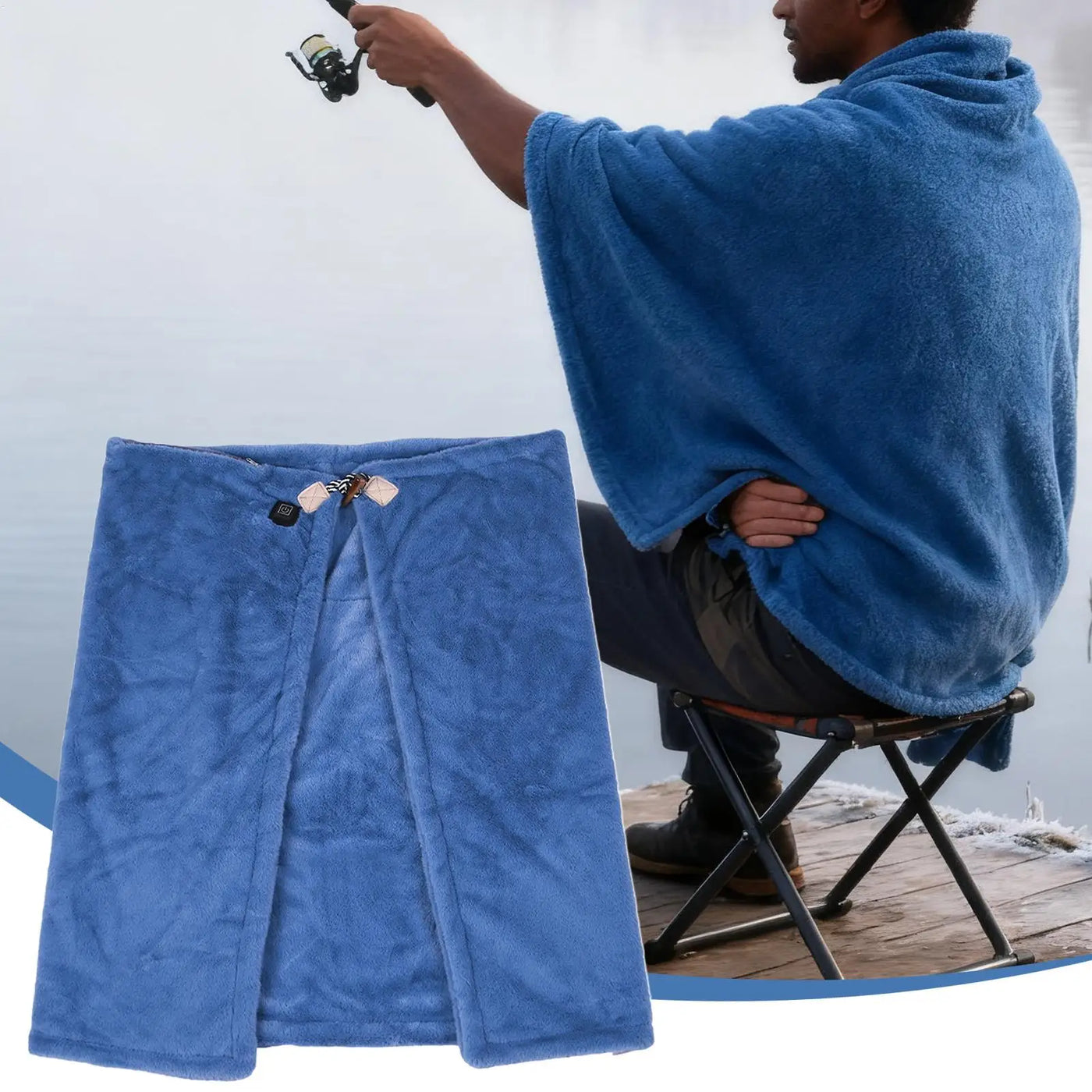 USB Electric Heated Blanket 3Heating Levels Fleece Heated Blanket Portable Body Warmer Blanket Quickly Heated Cape Pad forOffice