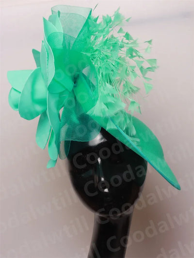 Royal Ascot Big Fascinator Derby Hat Women Kentucky Derby Headpiece Flower Wedding Fascinators Hats Hair Clip Ladies Chapeau