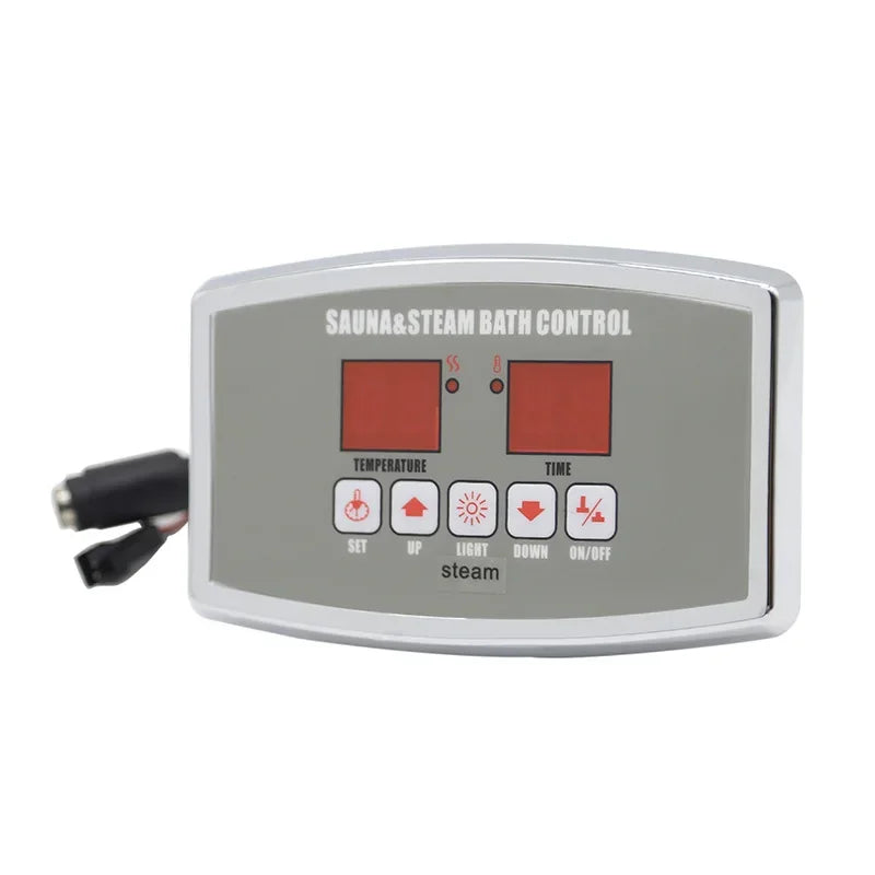 Digital Sauna Controller Wall Mount 35-110℃ Steam Generator Controller 1-12 Hours Setting for 3-27KW Sauna Heater