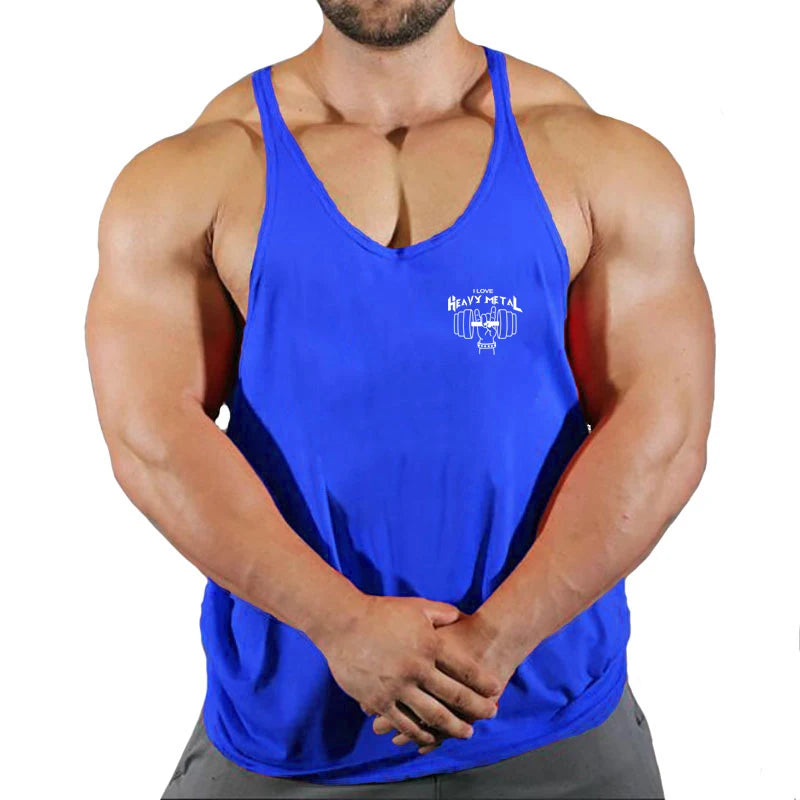 Fitness Clothing Bodybuilding Shirt Men Top for Fitness Sleeveless Sweatshirt Gym T-shirts Suspenders Man Men's Vest Stringer