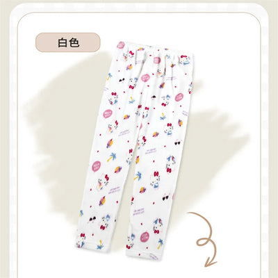 My Melody Flannel Pajamas Pants, Kuromi Loungewear, Loose, Comfortable, Warm, Thick Fleece Pant, Hello Kitty