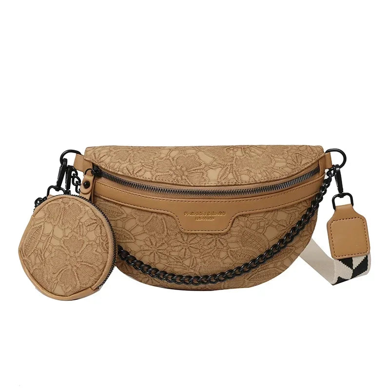 Designer Woman Chest Pack Retro Embroidery Belt Bag Coin Purse Luxury Lady Waist Bag Fashion Brand Shoulder Crossbody Chest Bags