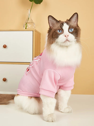 Pet Cloth Dog T-shirt with Sweet and Cute Pink T-shirt Clothes for Doggy Dog Cat Cool Apparel Costume for Summer