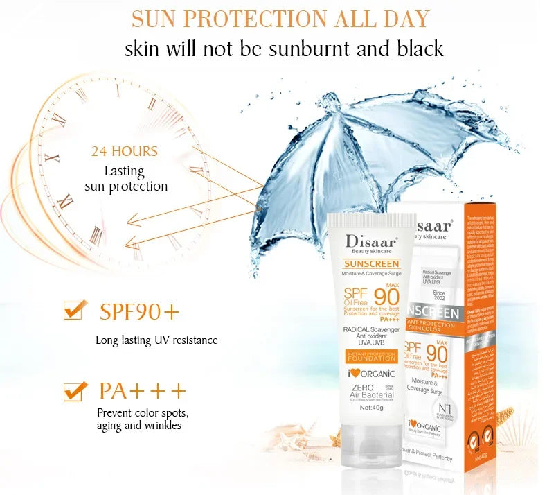 Facial Body Sunscreen Whitening Sun Cream Sunblock Skin Protective Cream Anti Sun Facial Protection Cream SPF 50/SPF 90