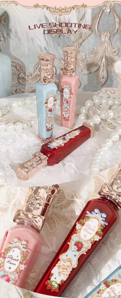 Beauty Glazed  Mirror Flower Lip Gloss  Lipstick Strawberry Rococo Collection Little Angel Lip Cream Lipstick 3.5g