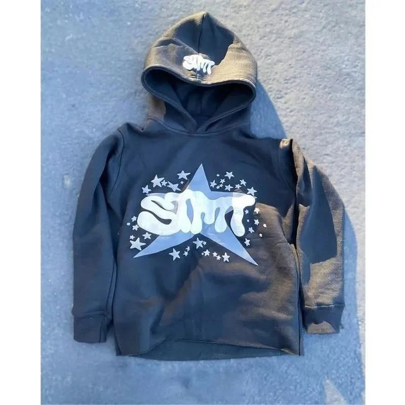 Y2K Letter Printed Hoodies Women Autumn Winter Harajuku Zip Up Hooded Sweatshirt Men Gothic Hip Hop Oversized Jackets Streetwear